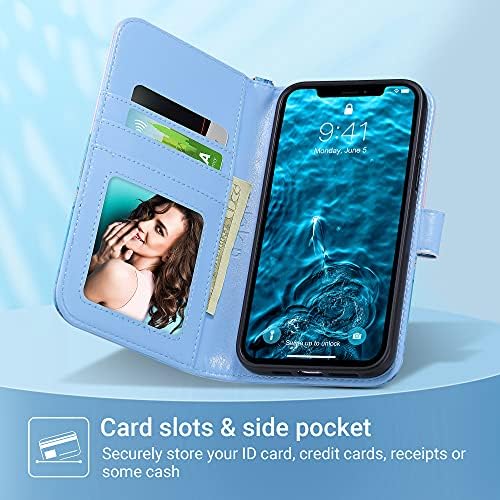ULAK Skladu sa iPhone 13 Pro Max Novčanik Slučaj za Žene sa Kreditne Kartice Vlasnicima, Dizajnirao Flip