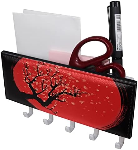 Ruku Nacrtao Umjetnički Japan Trešnjino Drvo Ključ i Mail Držač za Zidove - Ključ Vješalicu sa Mail Organizator