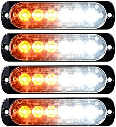 Pun je DOVELO Krovu Strani Auto Šlep služba Hitne Upozorenje Signal Plug Sigurnost svjetala Bar Kit (Amber/Bijele/Amber/Bijele,
