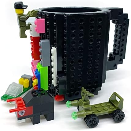 Izgraditi-na Brick Šolju sa 3 Pakovanja blokova, Carfard Božićni Poklon Novelty Kreativni 12 oz Čaše Kave