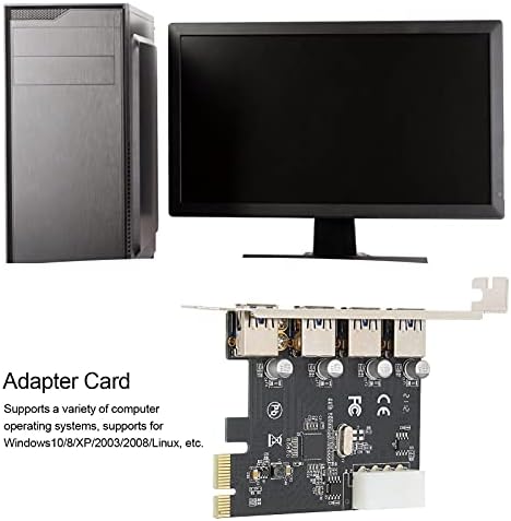 Geriop Adapter Karticu, 4Pin Moć Luku PCIE USB3.0 Karticu Lako Veza Bez Vozača za Windows8 za Windows10