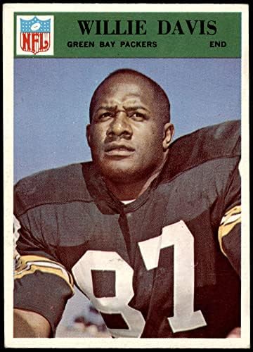 1966 Philadelphiji 83 Willie Davis Green Bay Packers (Ragbi Karticu) UOBIČAJENIH/BIVŠI+ Packers Školovanje